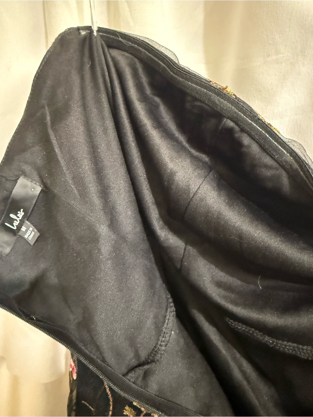 Lulu's Black Strapless Midi Dress with Multicolor Floral Embroidery - Picture 10 of 11